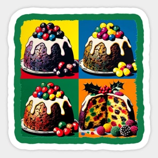 Pudding Pop: A Festive Explosion of Color - Christmas Pudding Sticker